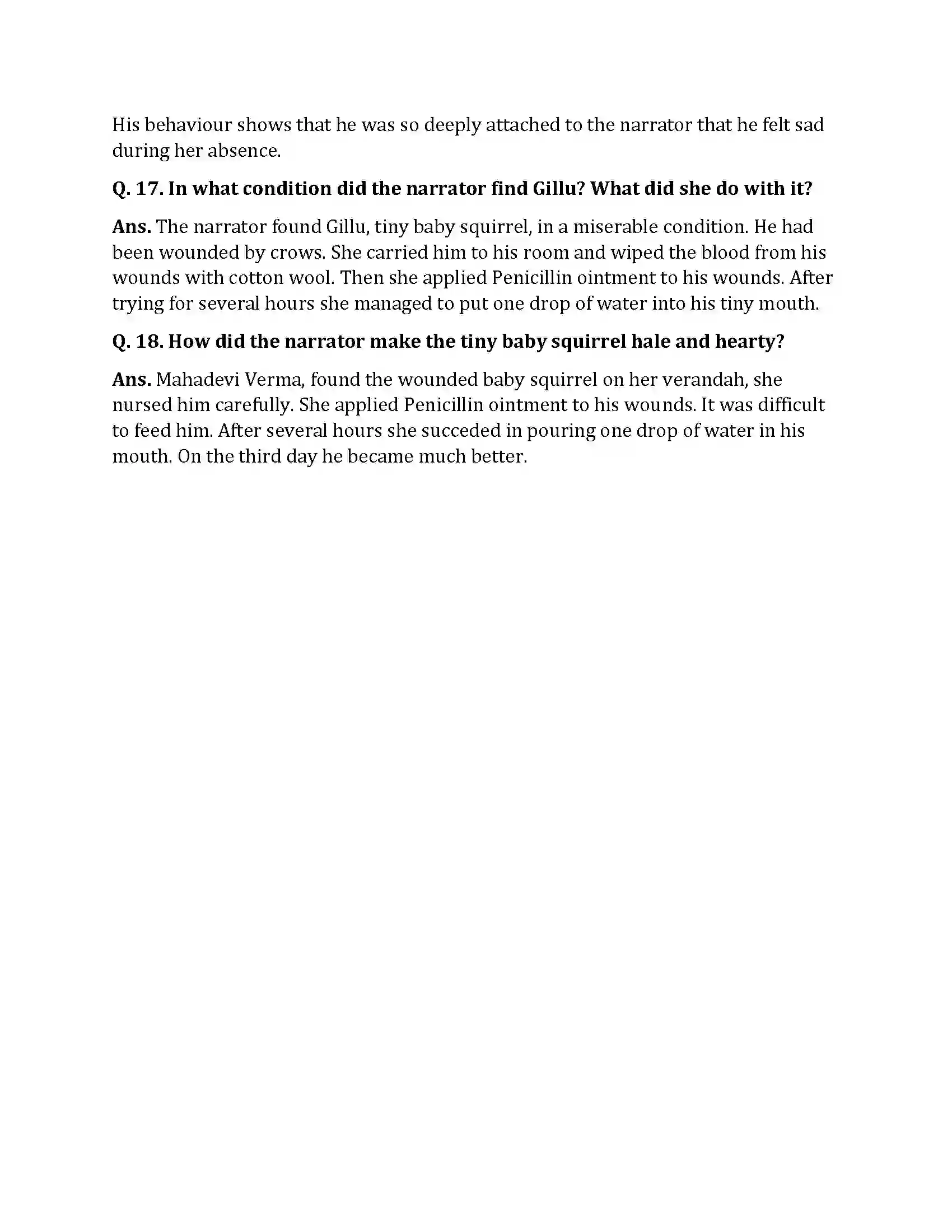 Bihar Board Class 10th Gillu Gillu  Subjective Objective Question 3
