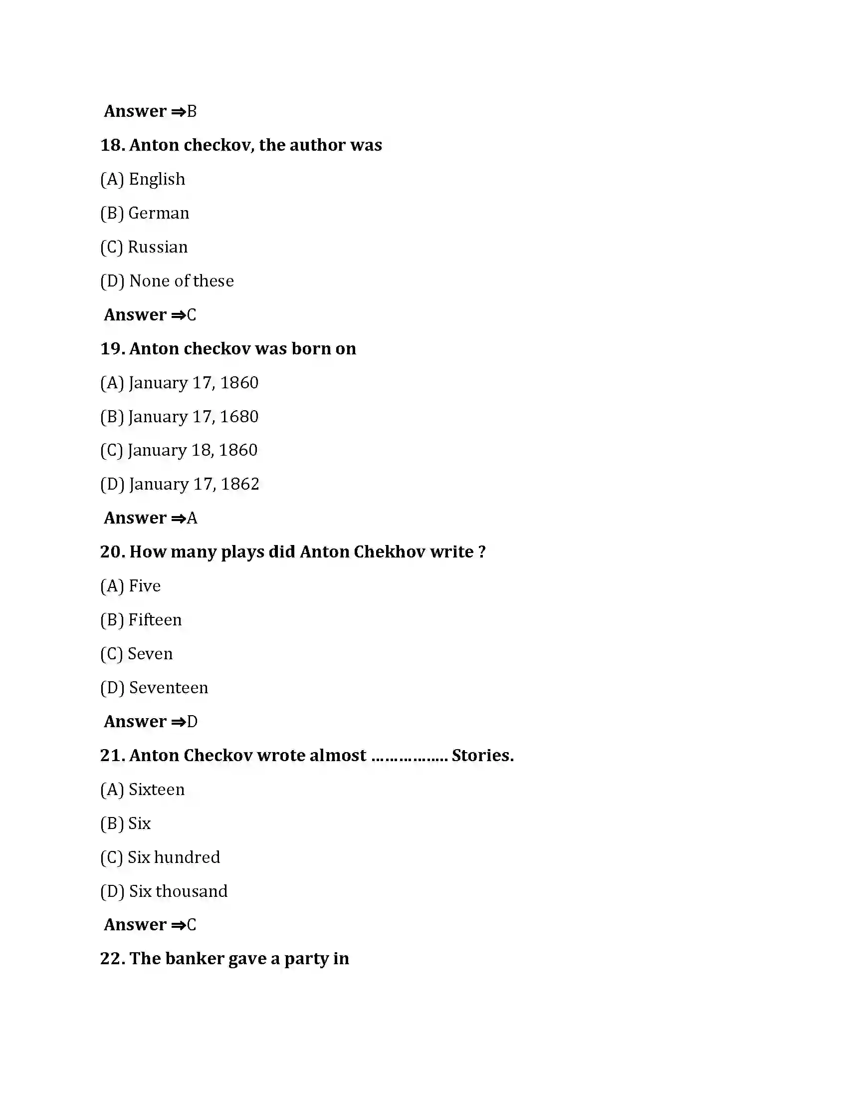Bihar Board Class 10th The Bet The Bet  Objective Objective Question 5