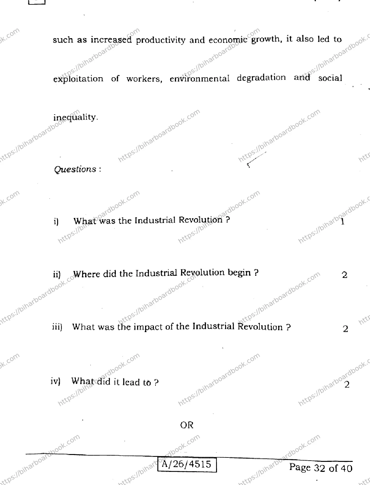 Bihar Board Class 10th 2026 ENGLISH-113-SET-J Previous Year Paper 32