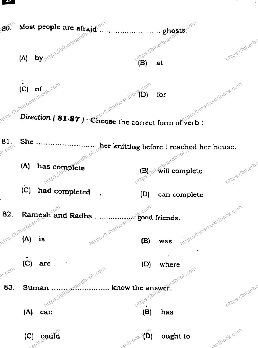 Bihar Board Class 10th 2024 English  113  (SetB)  2024 Previous Year Paper 24