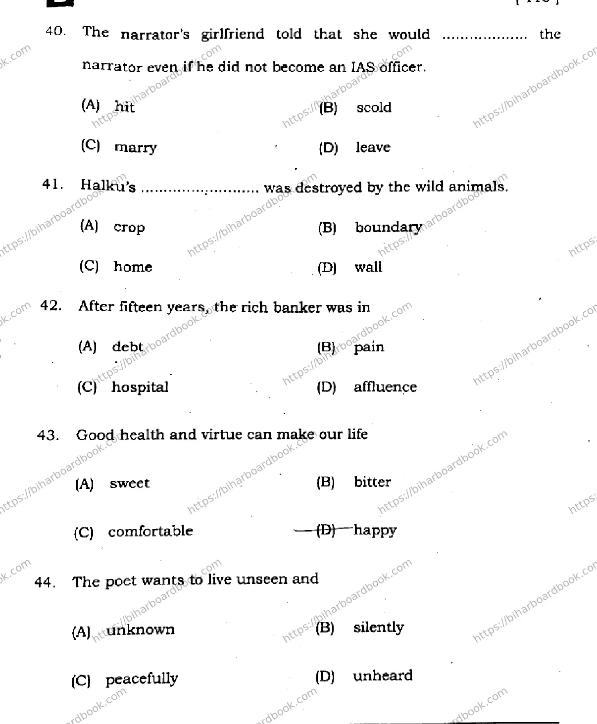 Bihar Board Class 10th 2025 English  113  SetE  2025 Previous Year Paper 13