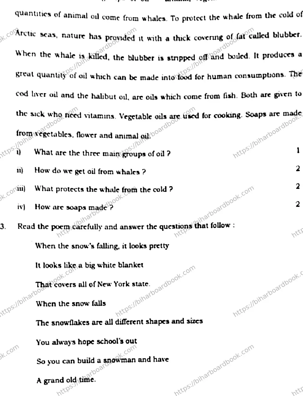 Bihar Board Class 10th 2020 English  213D  2020 Previous Year Paper 17