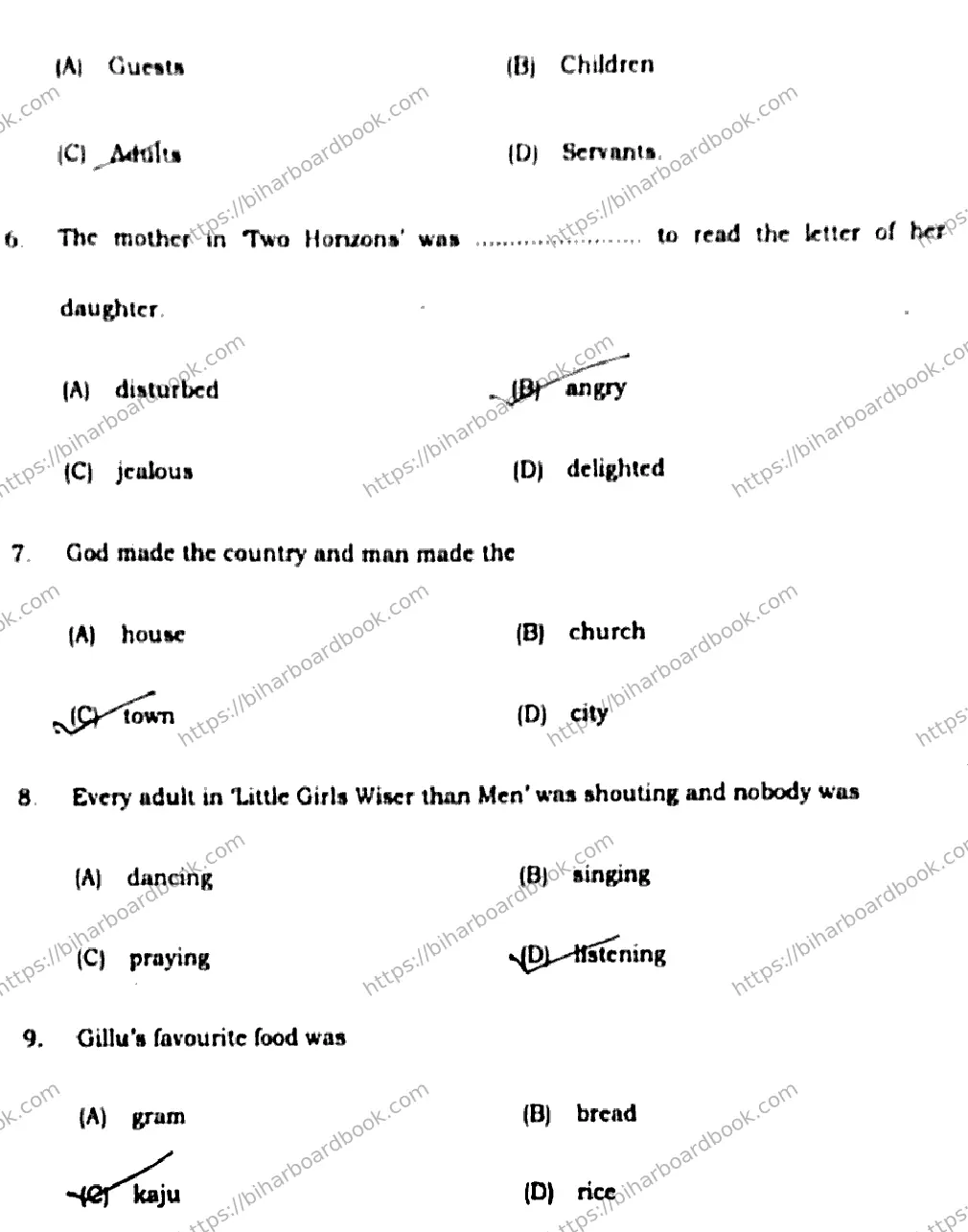 Bihar Board Class 10th 2020 English  213D  2020 Previous Year Paper 3