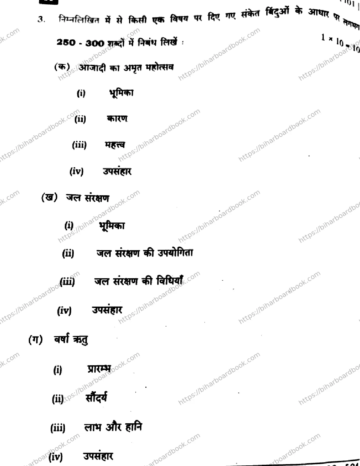 Bihar Board Class 10th 2025 Hindi (MT)  101  SetH  2025 Previous Year Paper 22