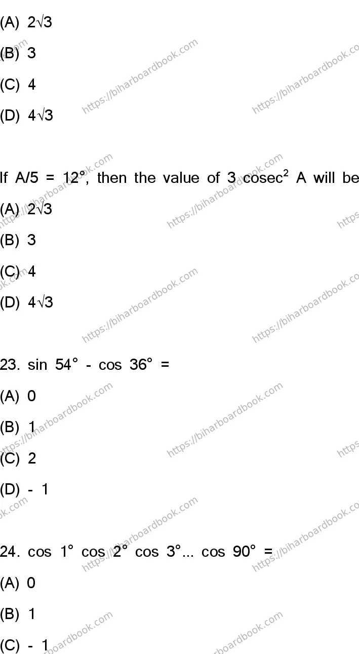 Bihar Board Class 10th 2023 Mathematics  110  (SetC)  2023 Previous Year Paper 12