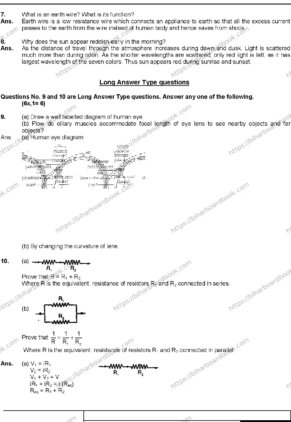 Bihar Board Class 10th 2019 Science  112  2019 Previous Year Paper 5