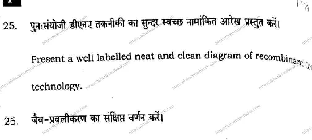 Bihar Board Class 12th 2025 Biology  119  SetF Previous Year Paper 39