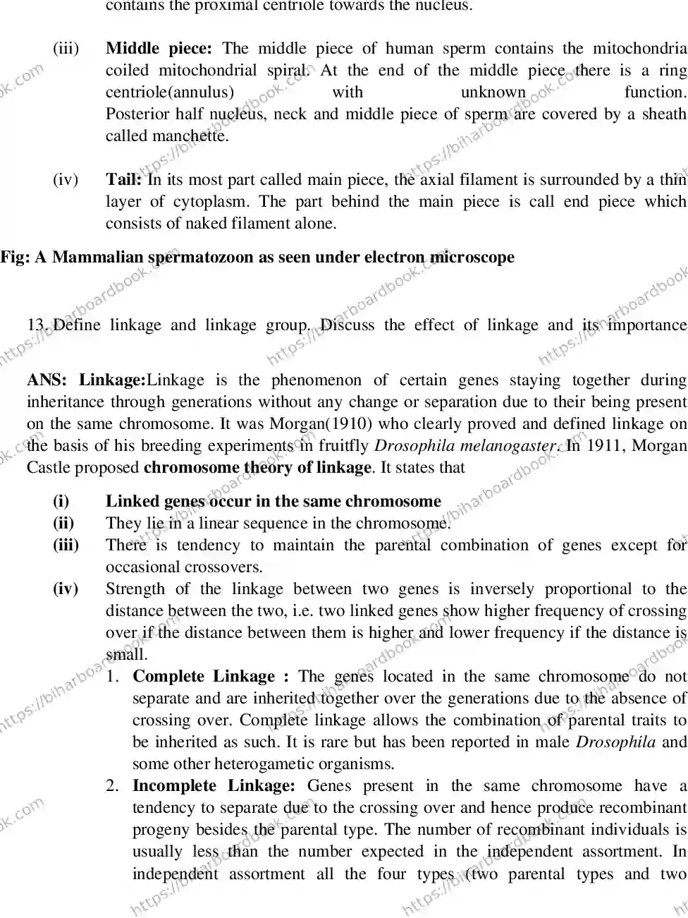 Bihar Board Class 12th 2016 Biology  2016 Previous Year Paper 9