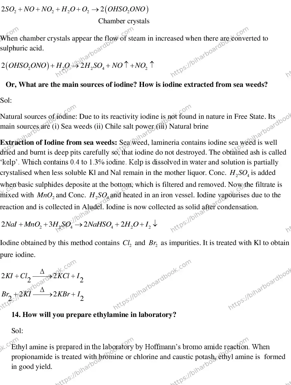Bihar Board Class 12th 2015 Chemistry  2015 Previous Year Paper 12