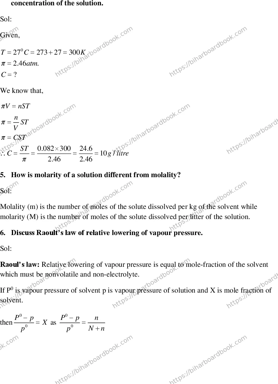 Bihar Board Class 12th 2015 Chemistry  2015 Previous Year Paper 8