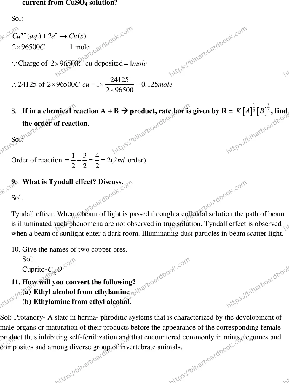 Bihar Board Class 12th 2015 Chemistry  2015 Previous Year Paper 9