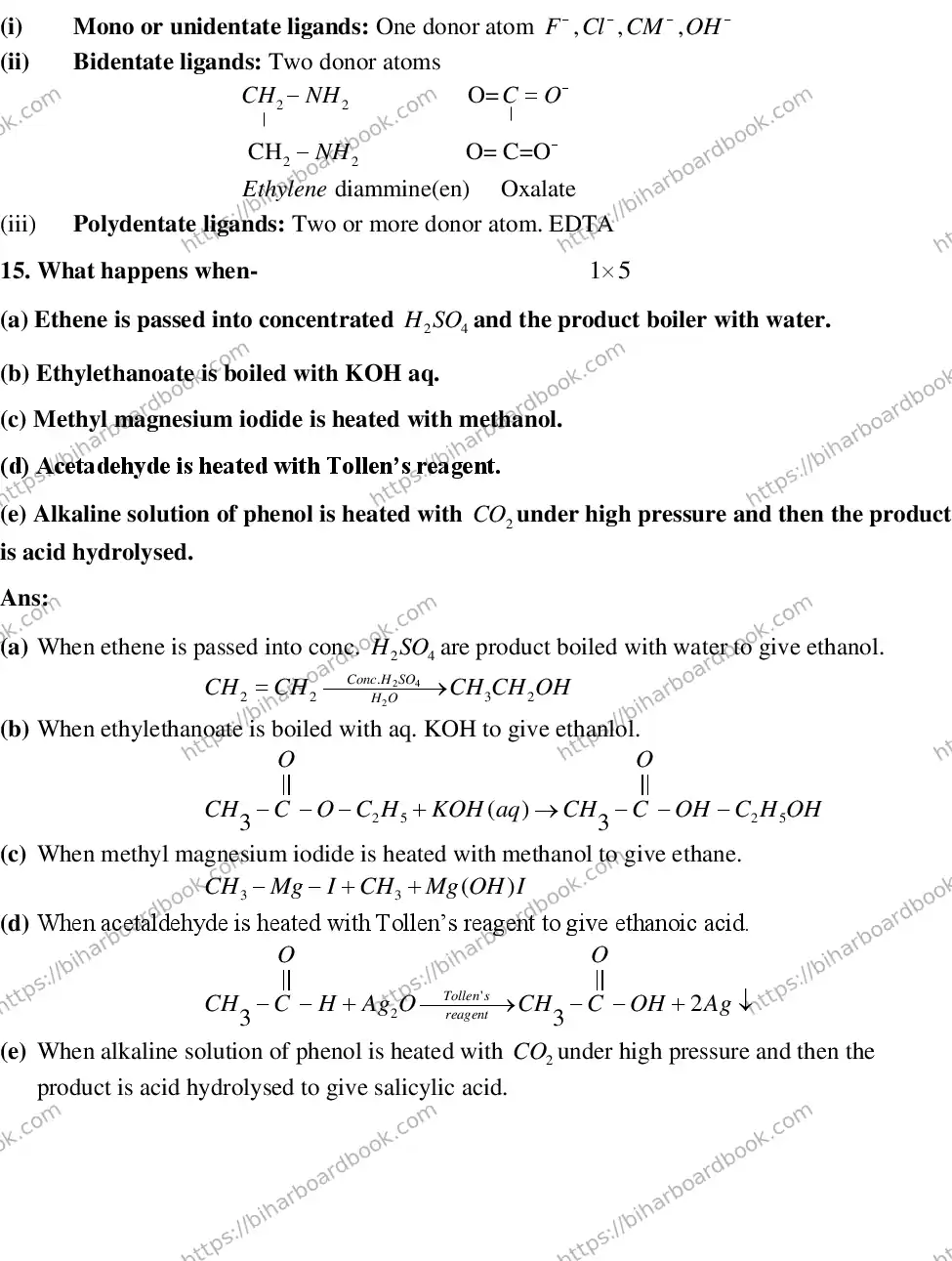 Bihar Board Class 12th 2017 Chemistry  2017 Previous Year Paper 12