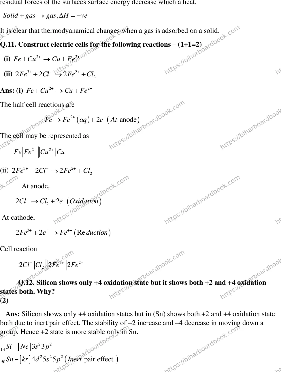Bihar Board Class 12th 2018 Chemistry  2018 Previous Year Paper 13