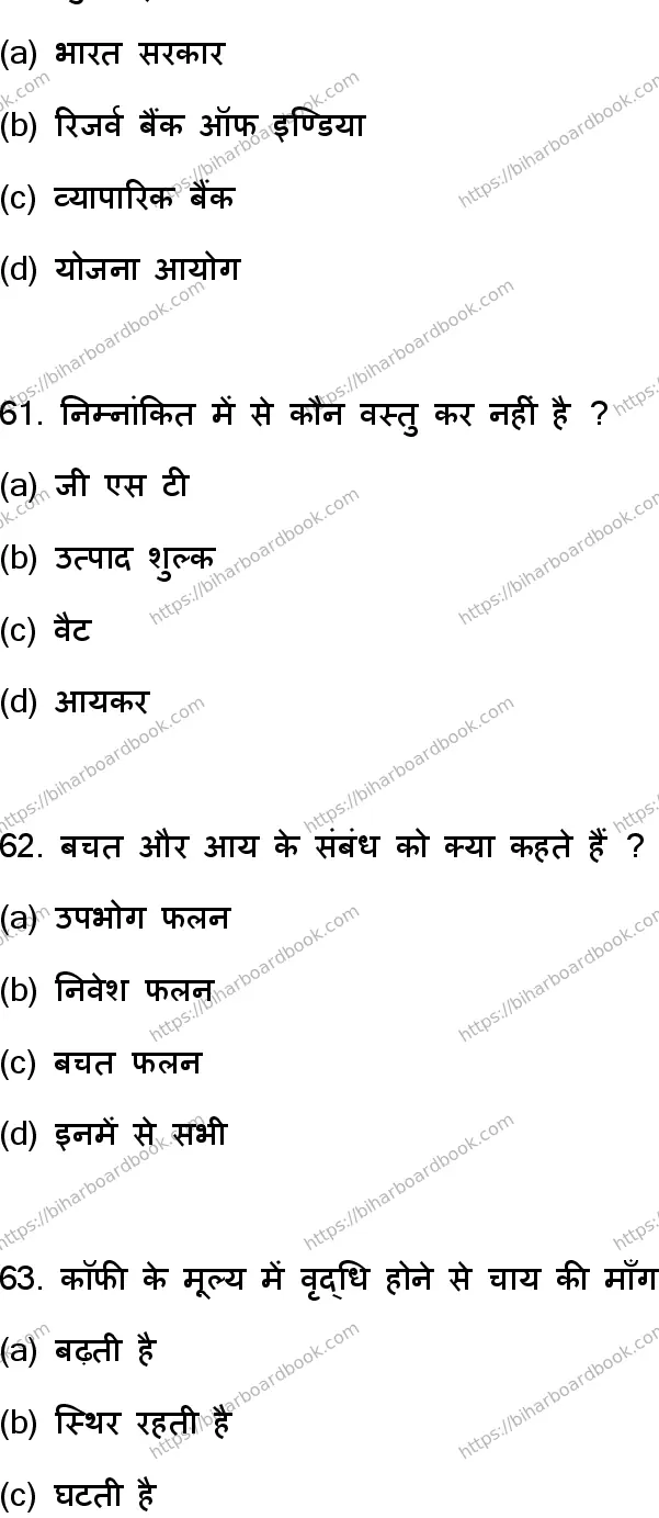Bihar Board Class 12th 2023 Economics Previous Year Paper 17