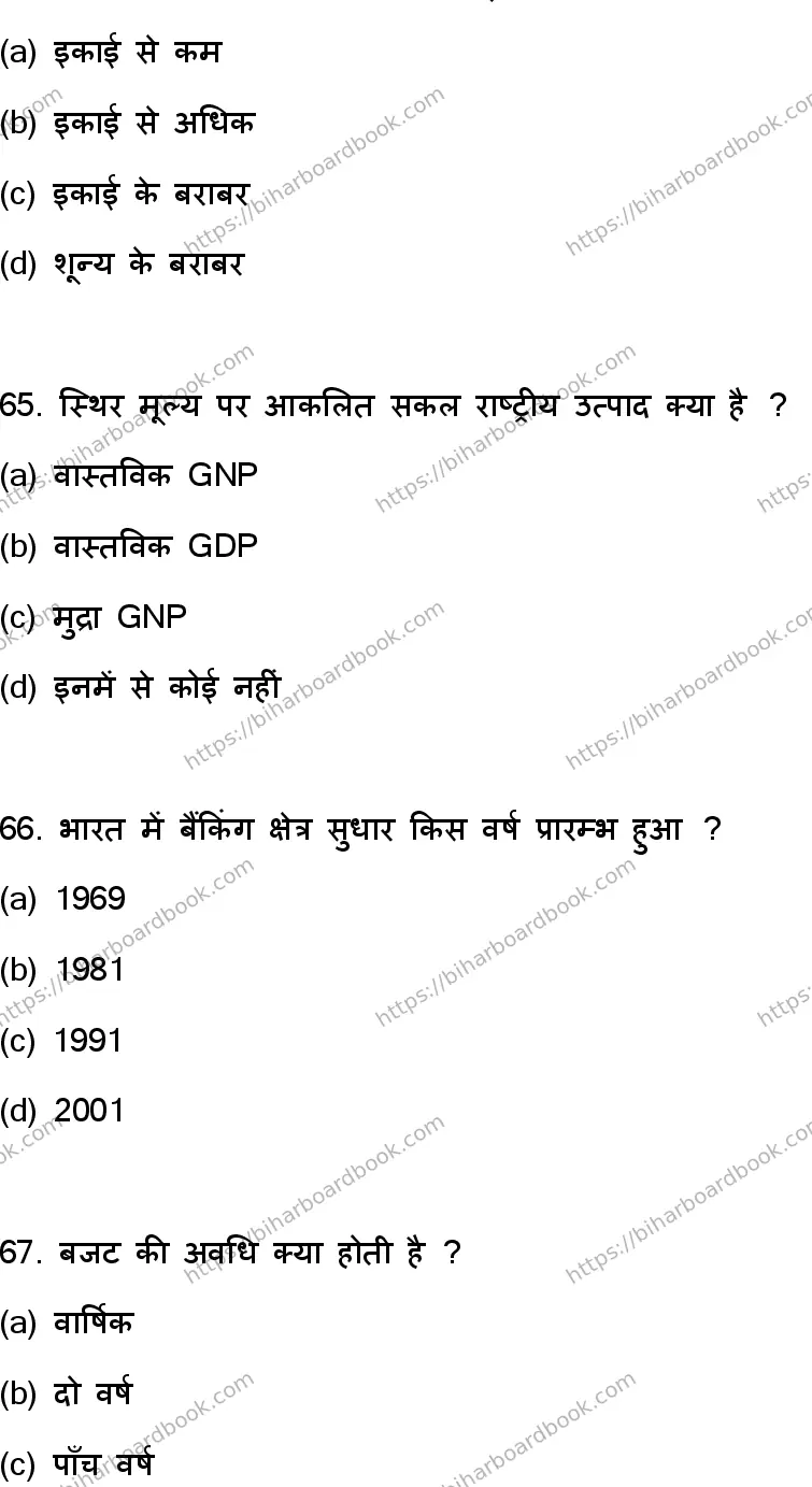 Bihar Board Class 12th 2023 Economics Previous Year Paper 18