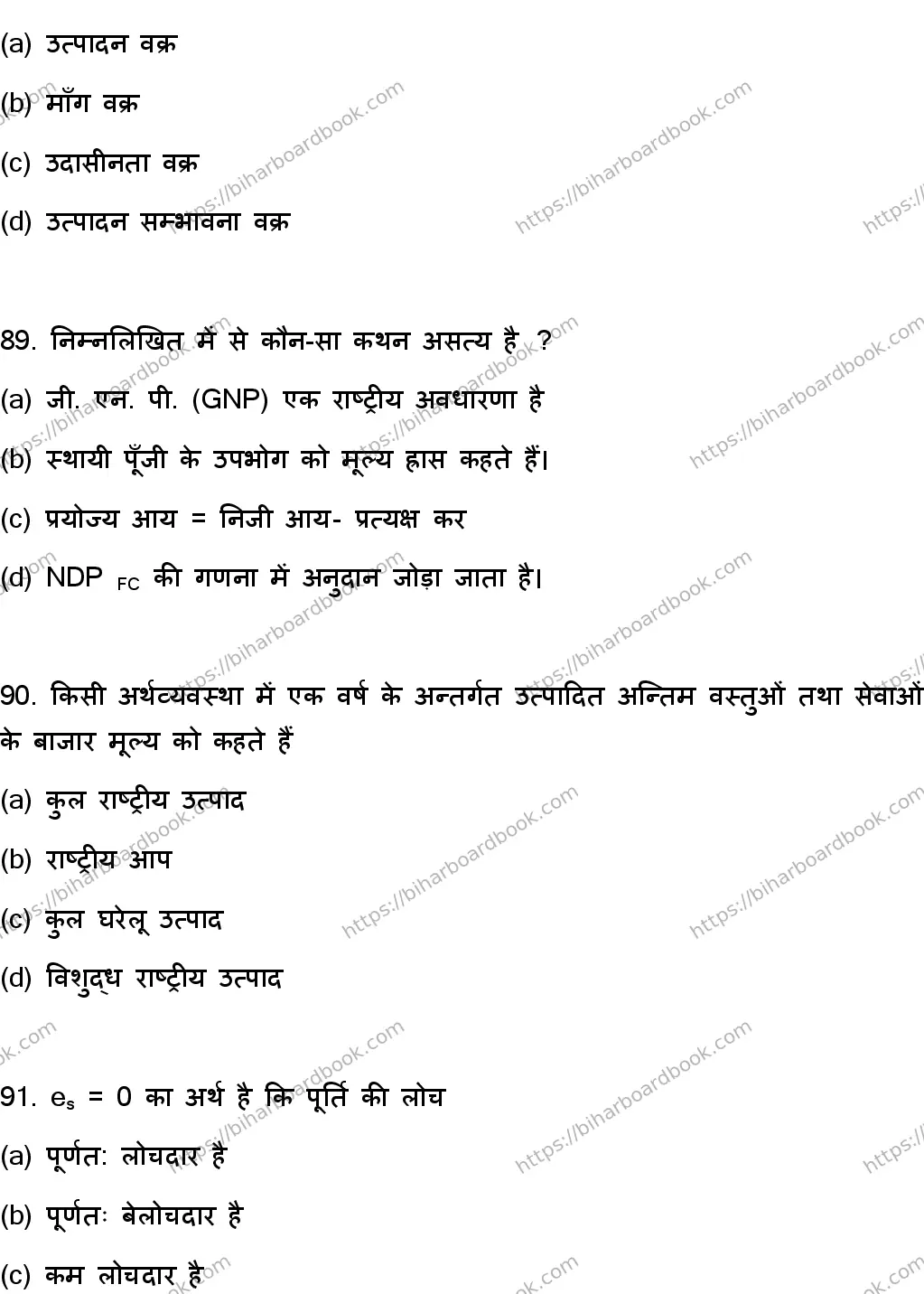 Bihar Board Class 12th 2023 Economics Previous Year Paper 24