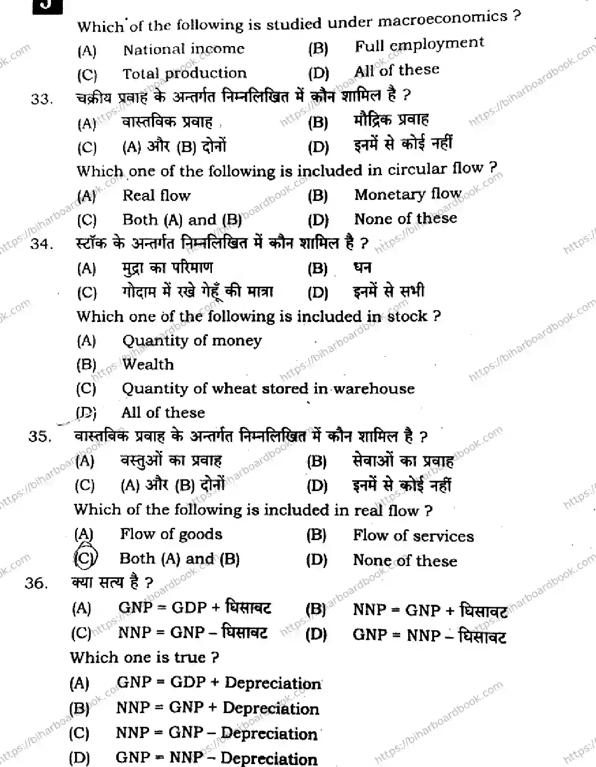 Bihar Board Class 12th 2025 Economics  219  SetJ Previous Year Paper 11
