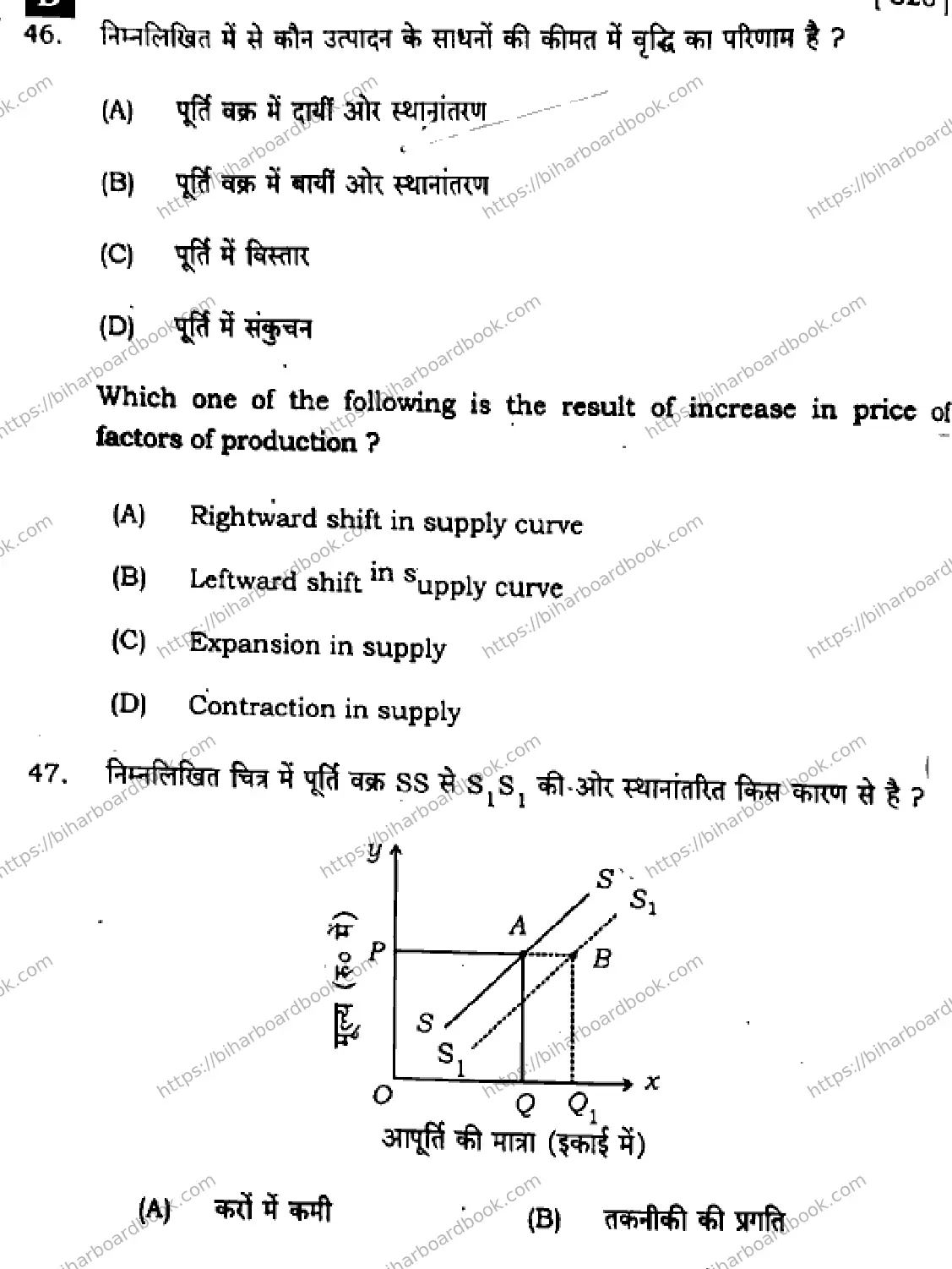 Bihar Board Class 12th 2025 Economics  326  SetD Previous Year Paper 17