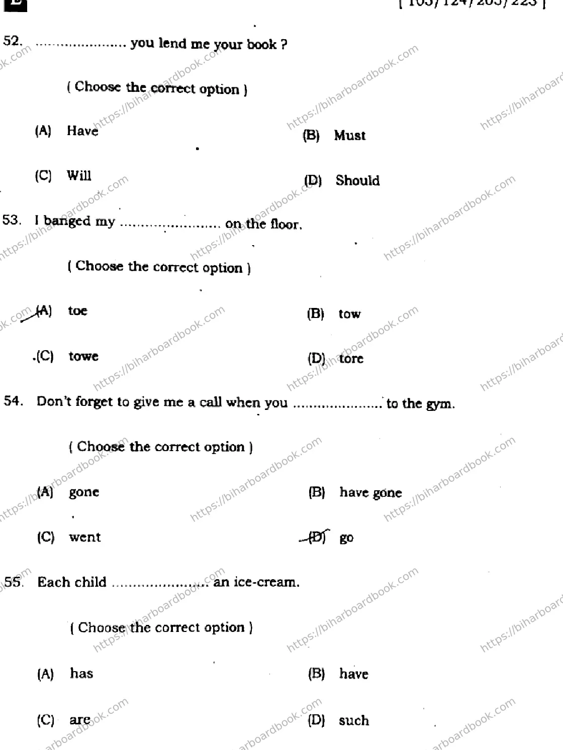 Bihar Board Class 12th 2022 English  105124205223E  2022 Previous Year Paper 16