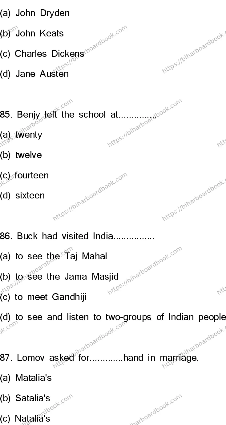 Bihar Board Class 12th 2023 English Previous Year Paper 23