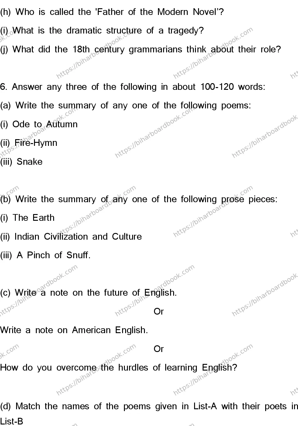 Bihar Board Class 12th 2023 English Previous Year Paper 29
