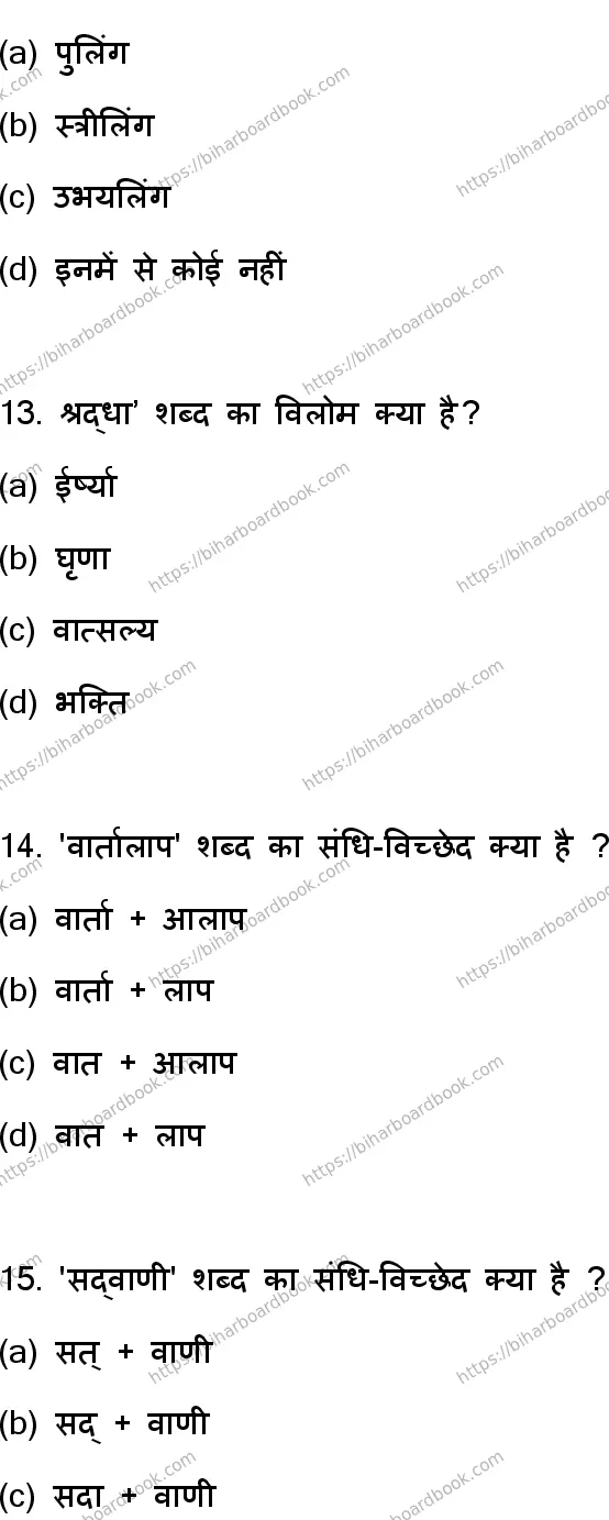 Bihar Board Class 12th 2023 Hindi Previous Year Paper 5