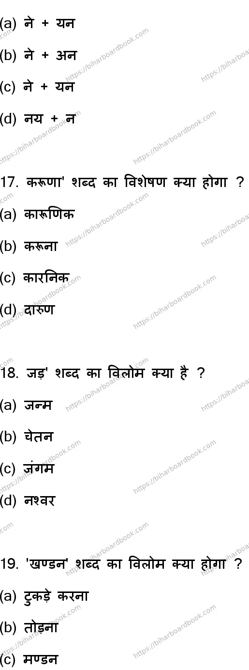 Bihar Board Class 12th 2023 Hindi Previous Year Paper 6