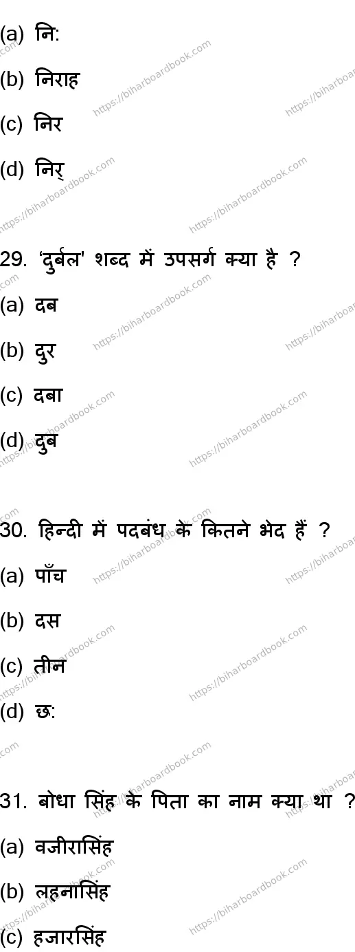 Bihar Board Class 12th 2023 Hindi Previous Year Paper 9