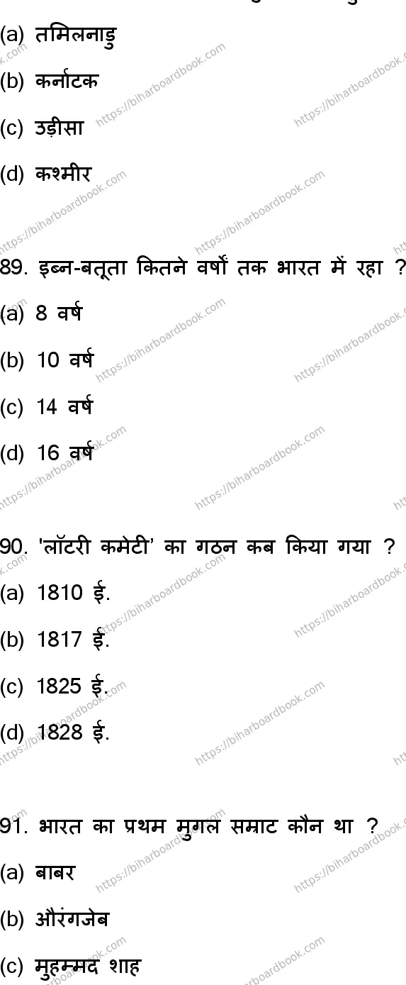 Bihar Board Class 12th 2023 History Previous Year Paper 24