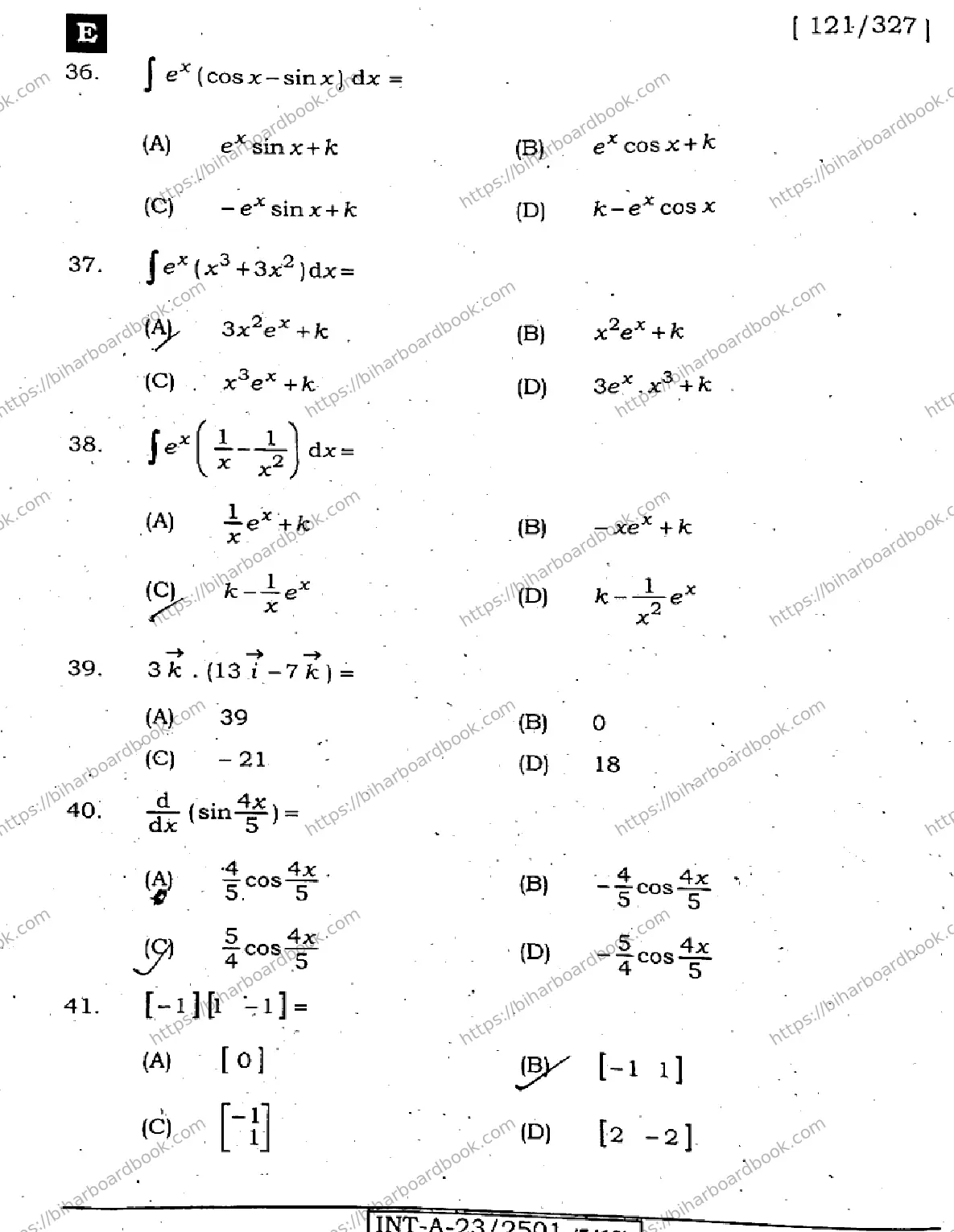 Bihar Board Class 12th 2023 Maths 2023 Previous Year Paper 12