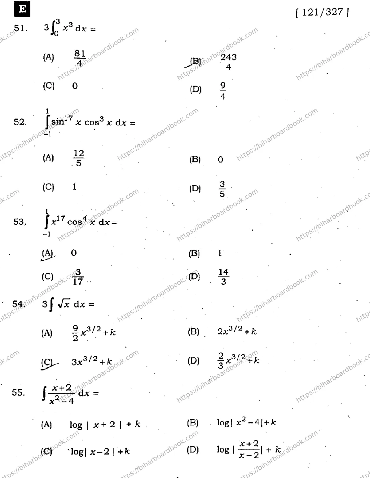 Bihar Board Class 12th 2023 Maths 2023 Previous Year Paper 15