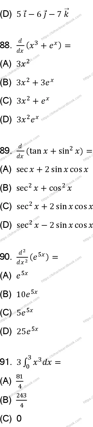 Bihar Board Class 12th 2023 Maths Previous Year Paper 30