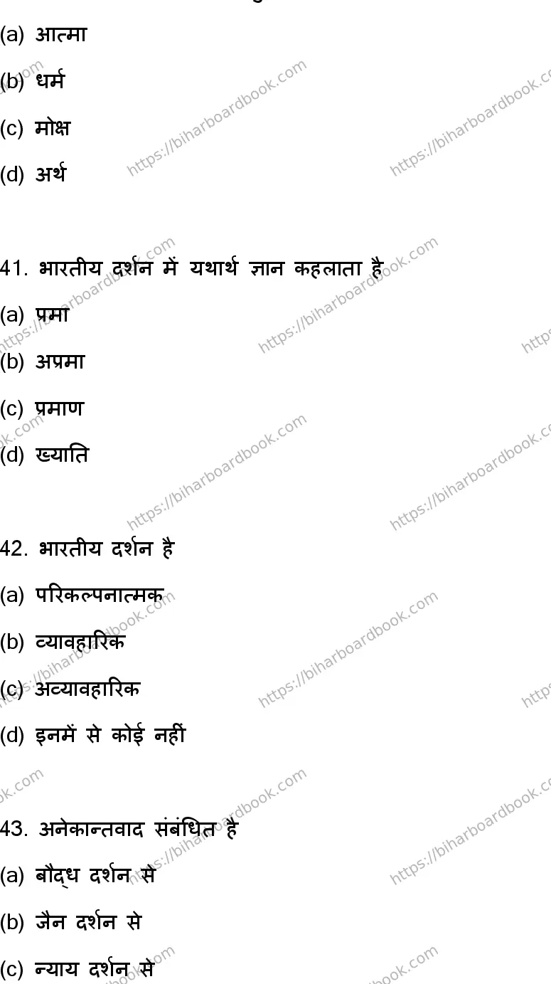 Bihar Board Class 12th 2023 Philosophy Previous Year Paper 12