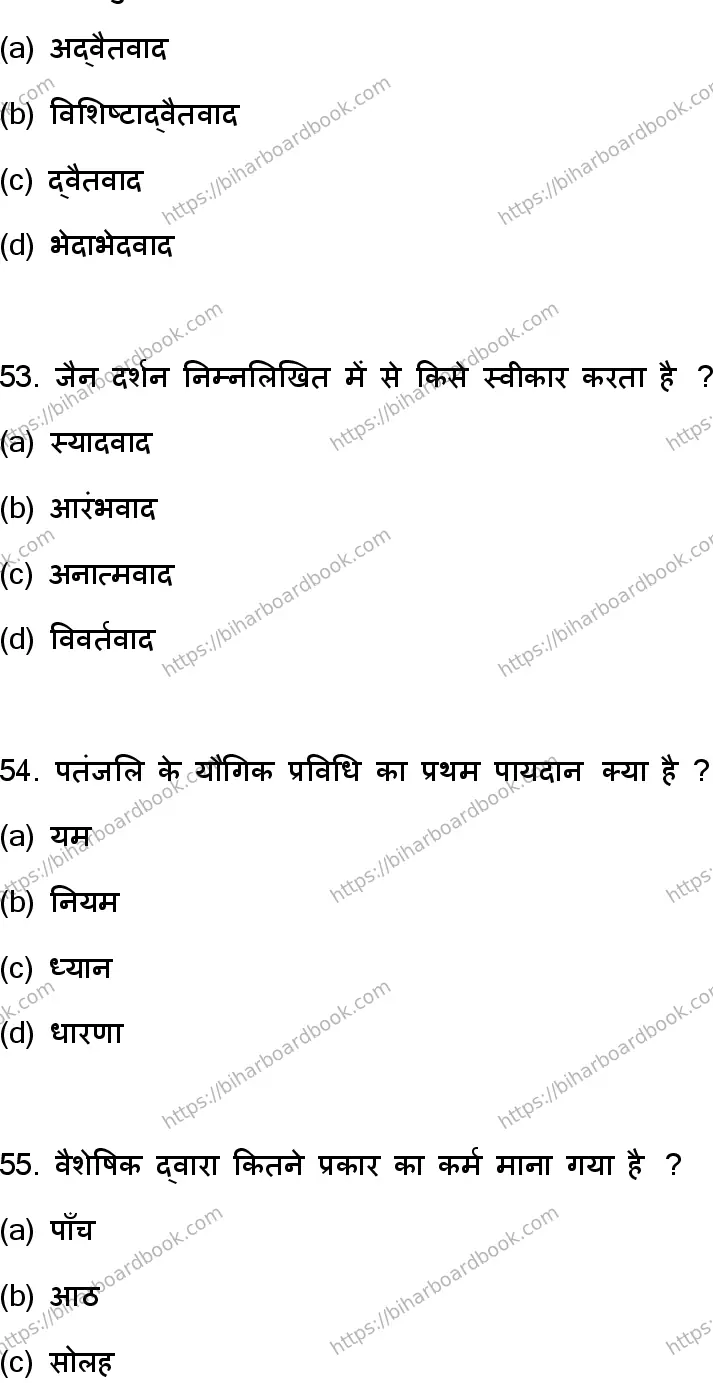 Bihar Board Class 12th 2023 Philosophy Previous Year Paper 15