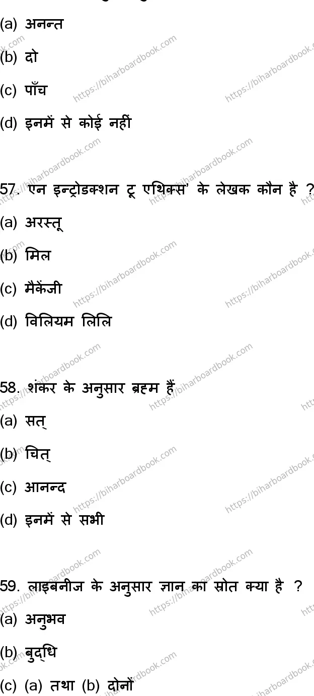 Bihar Board Class 12th 2023 Philosophy Previous Year Paper 16