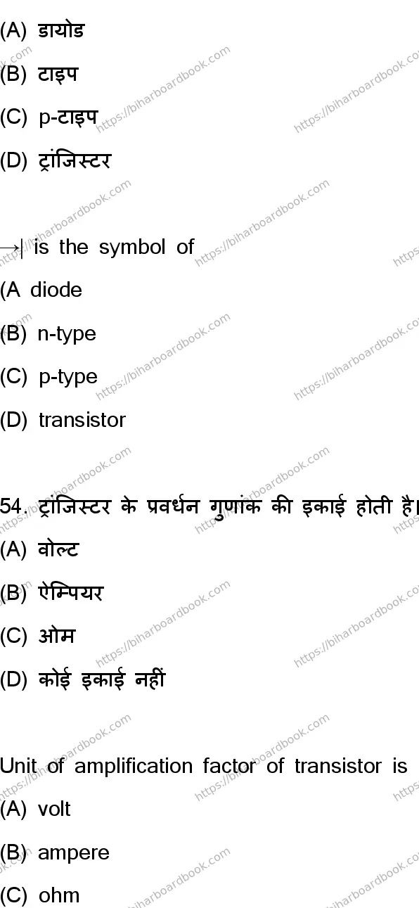 Bihar Board Class 12th 2023 Physics Previous Year Paper 28
