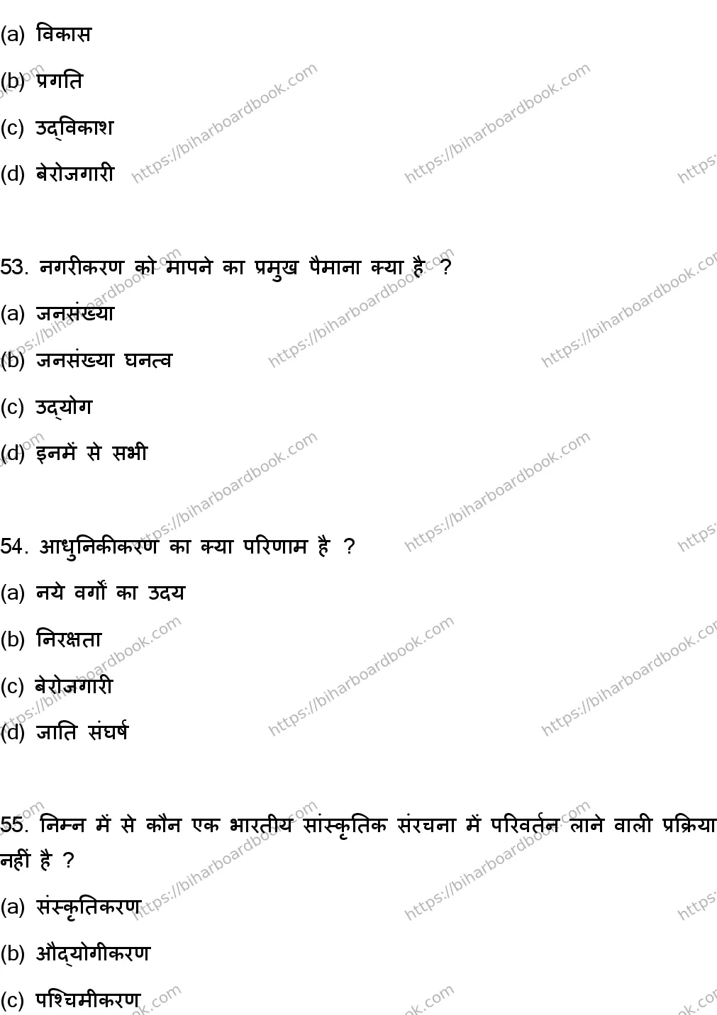 Bihar Board Class 12th 2023 Sociology Previous Year Paper 15