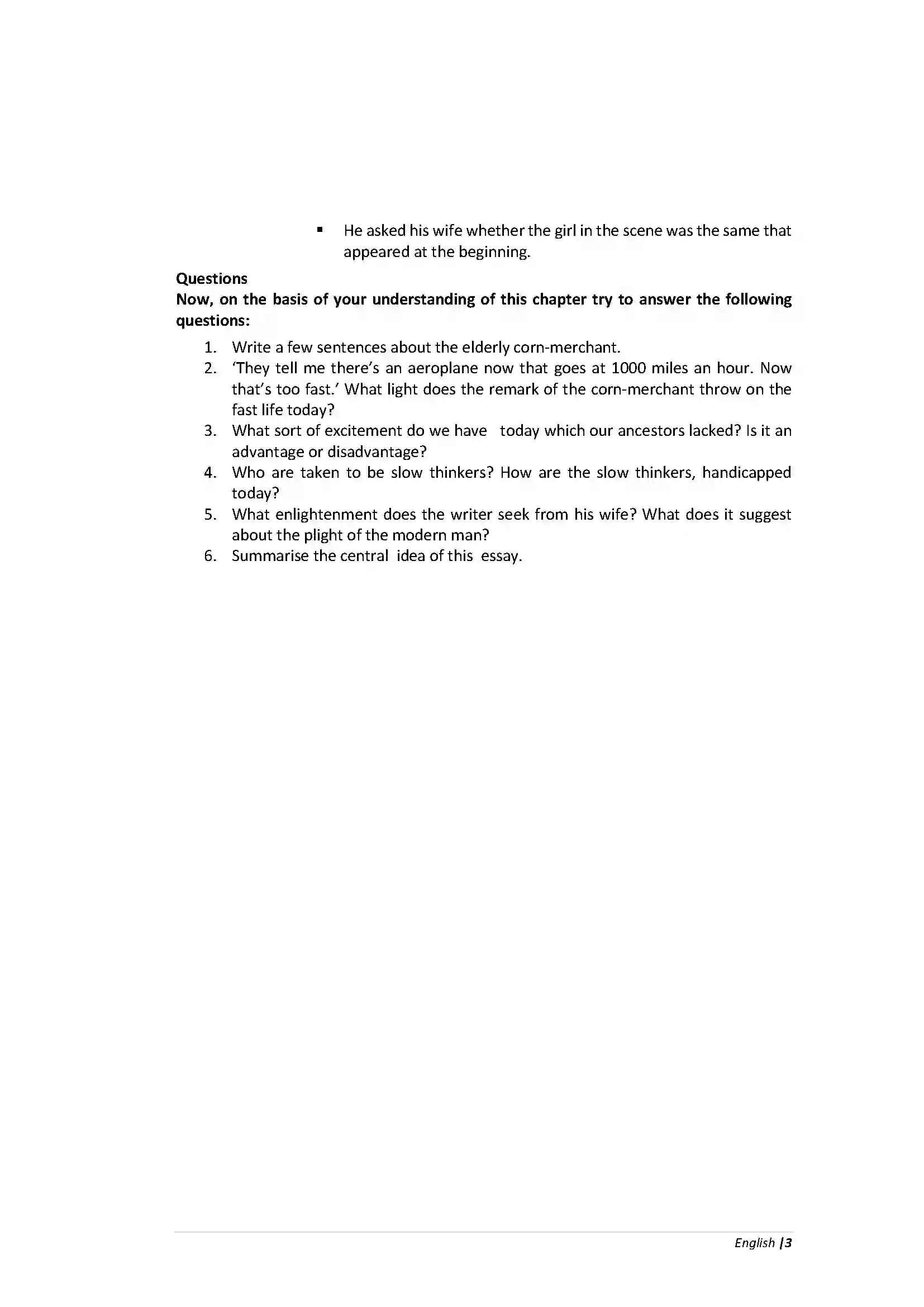 Bihar Board Class 10th English The Pace for Living  Chapter Revision Note 2