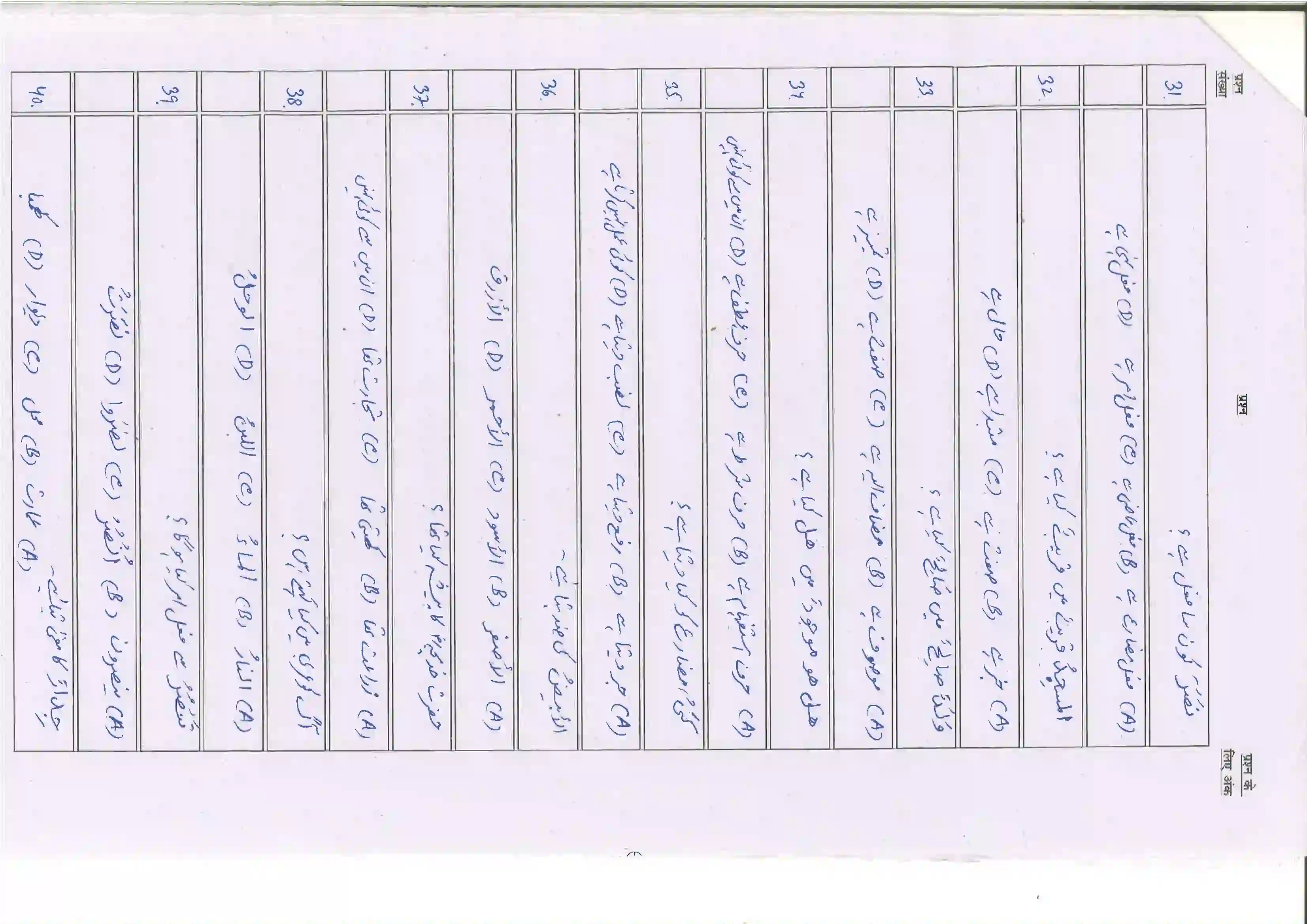 Bihar Board Class 10th 2025 Arabic (123) Sample Paper 6