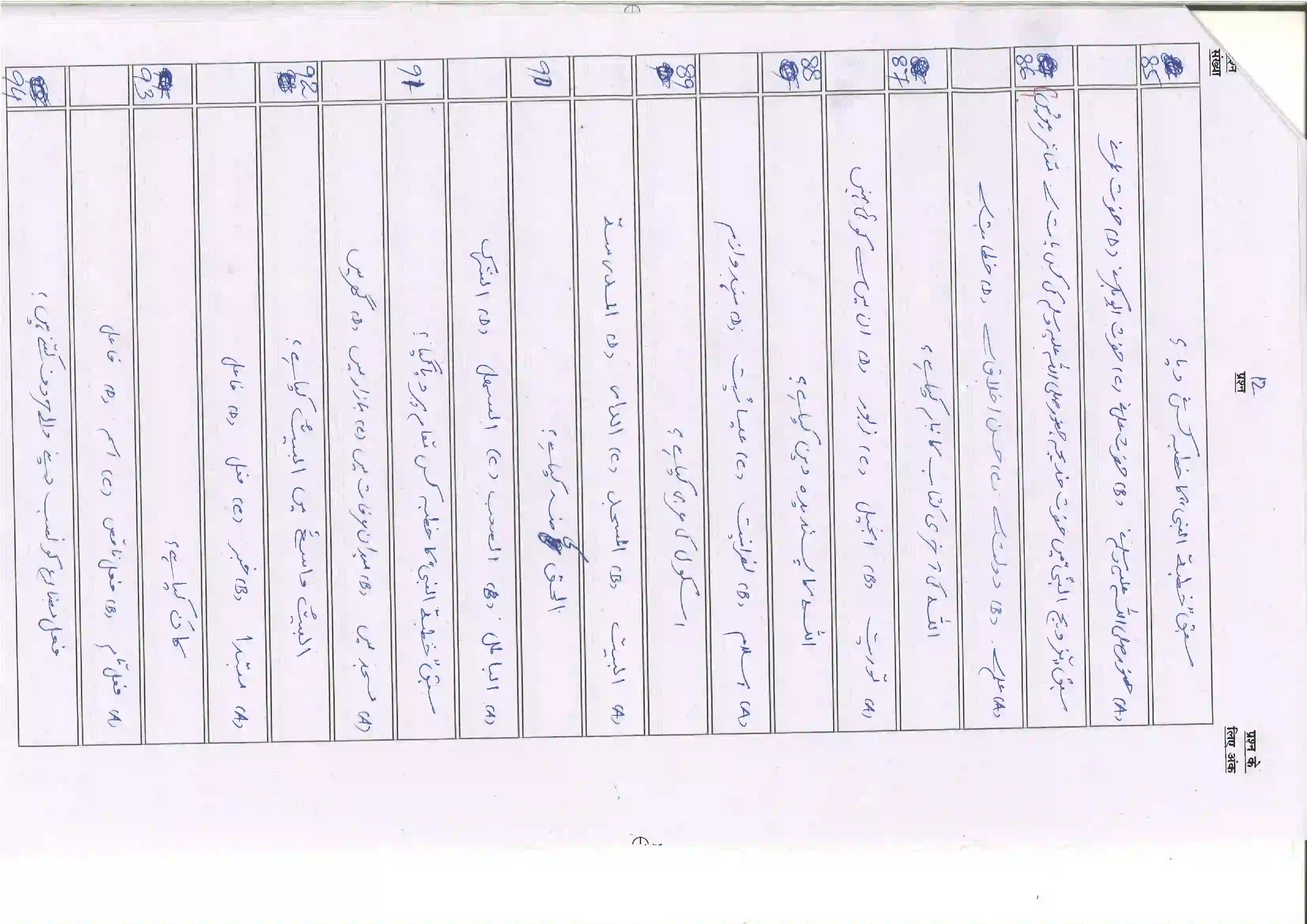 Bihar Board Class 10th 2025 Arabic (Sil) (107) Sample Paper 12