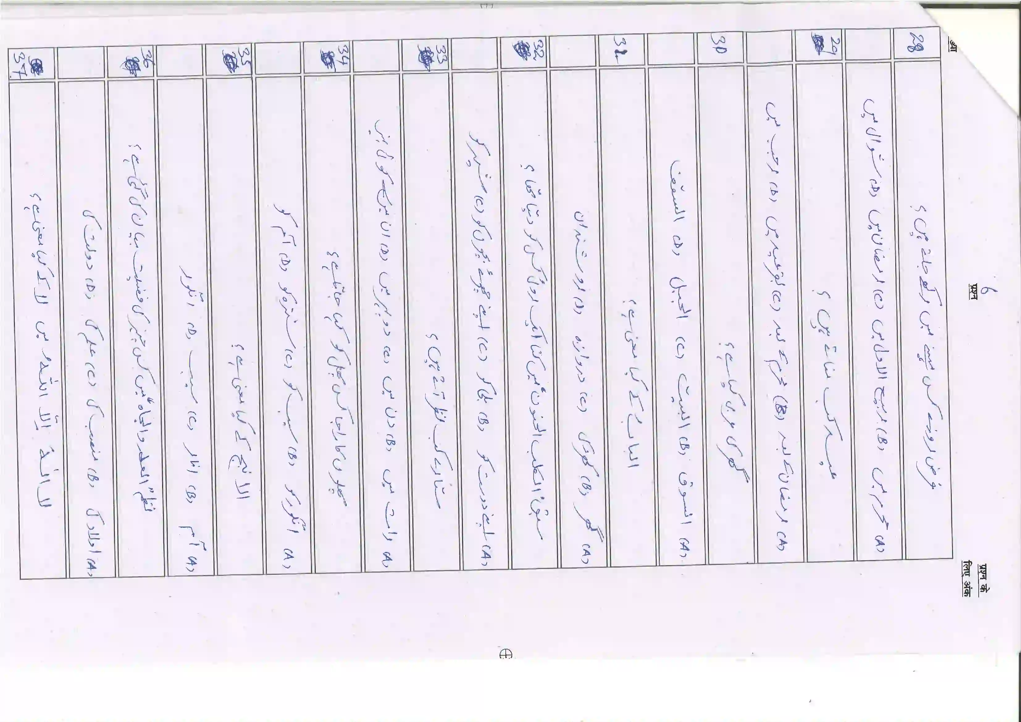 Bihar Board Class 10th 2025 Arabic (Sil) (107) Sample Paper 6