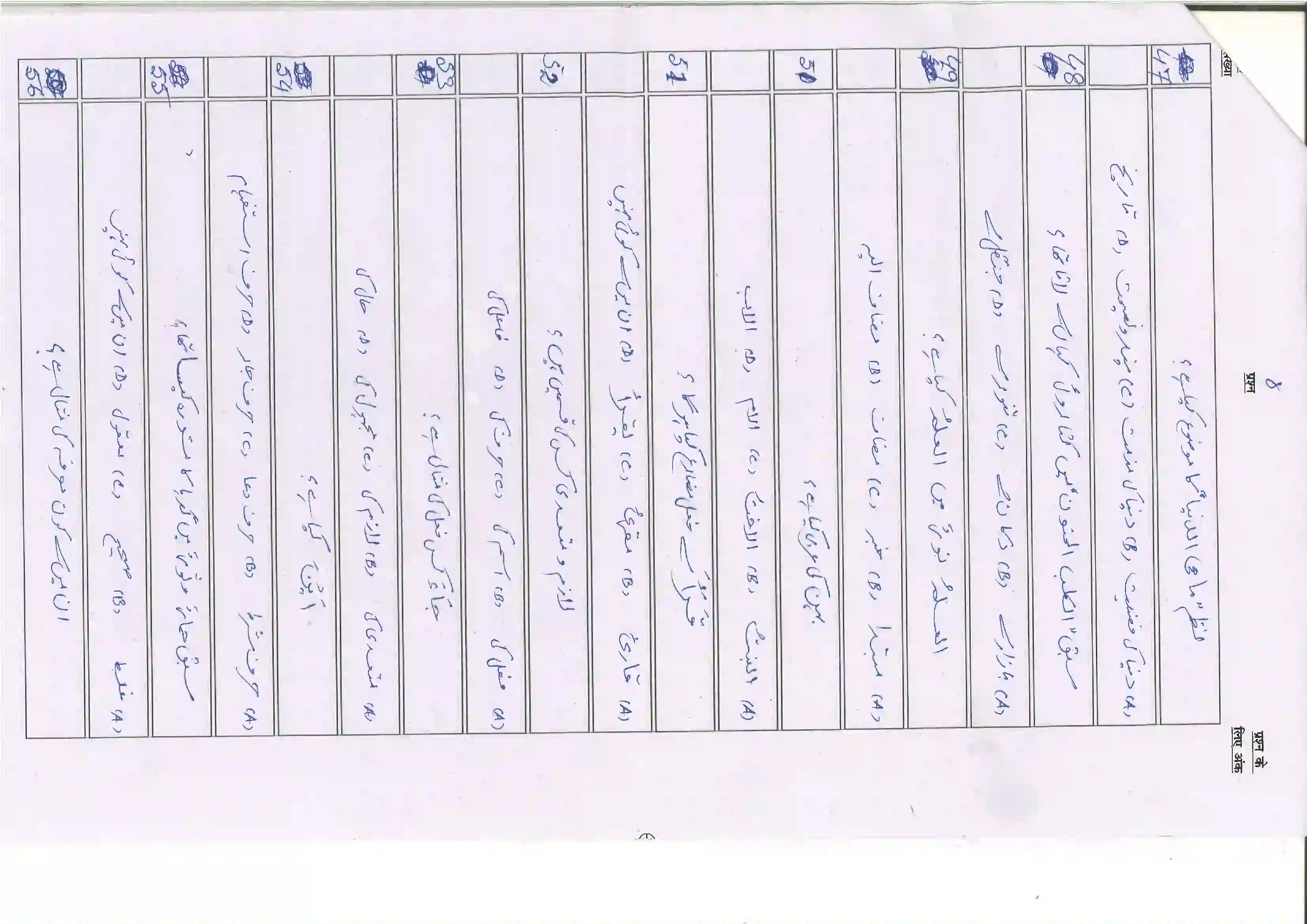 Bihar Board Class 10th 2025 Arabic (Sil) (107) Sample Paper 8