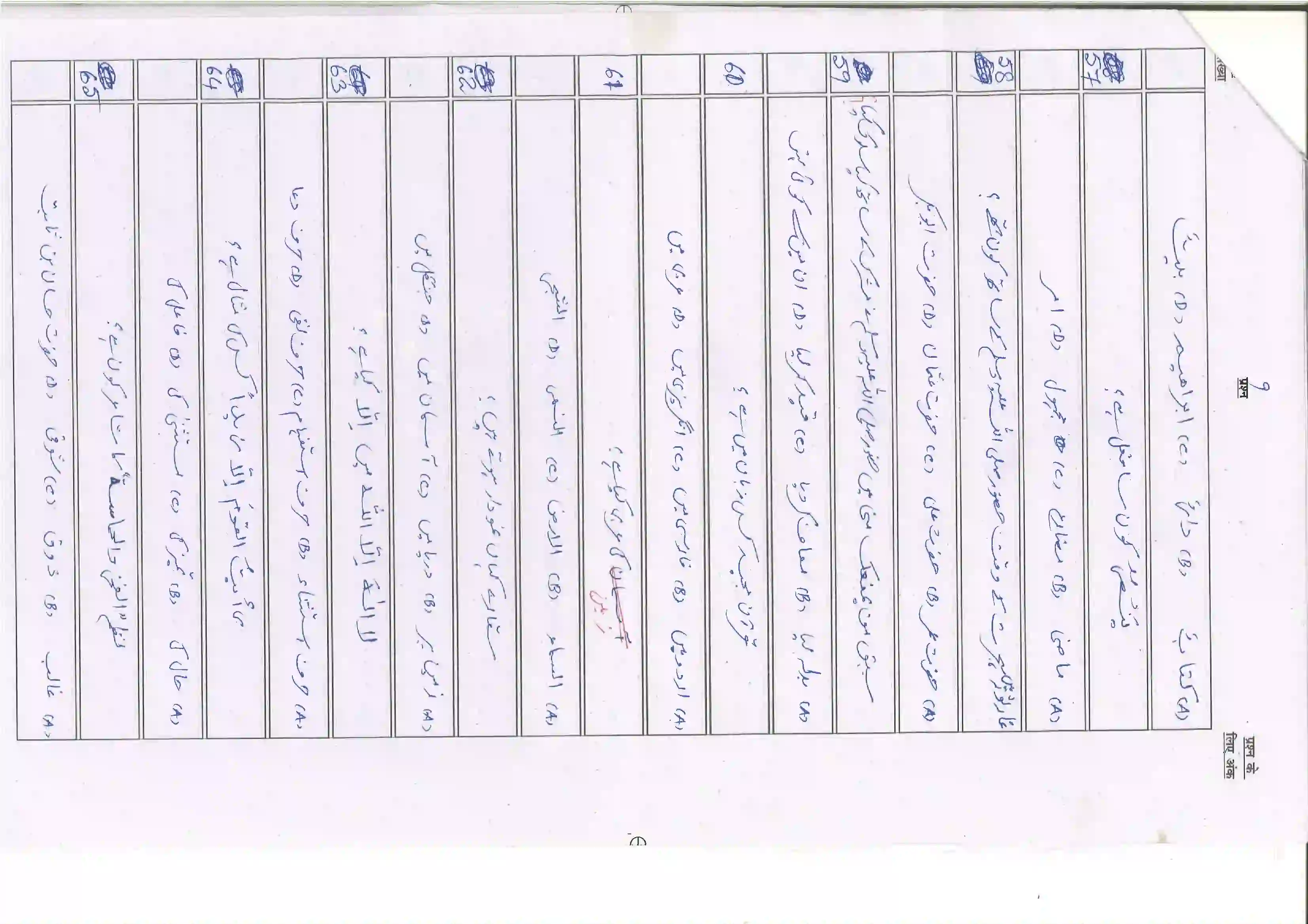 Bihar Board Class 10th 2025 Arabic (Sil) (107) Sample Paper 9