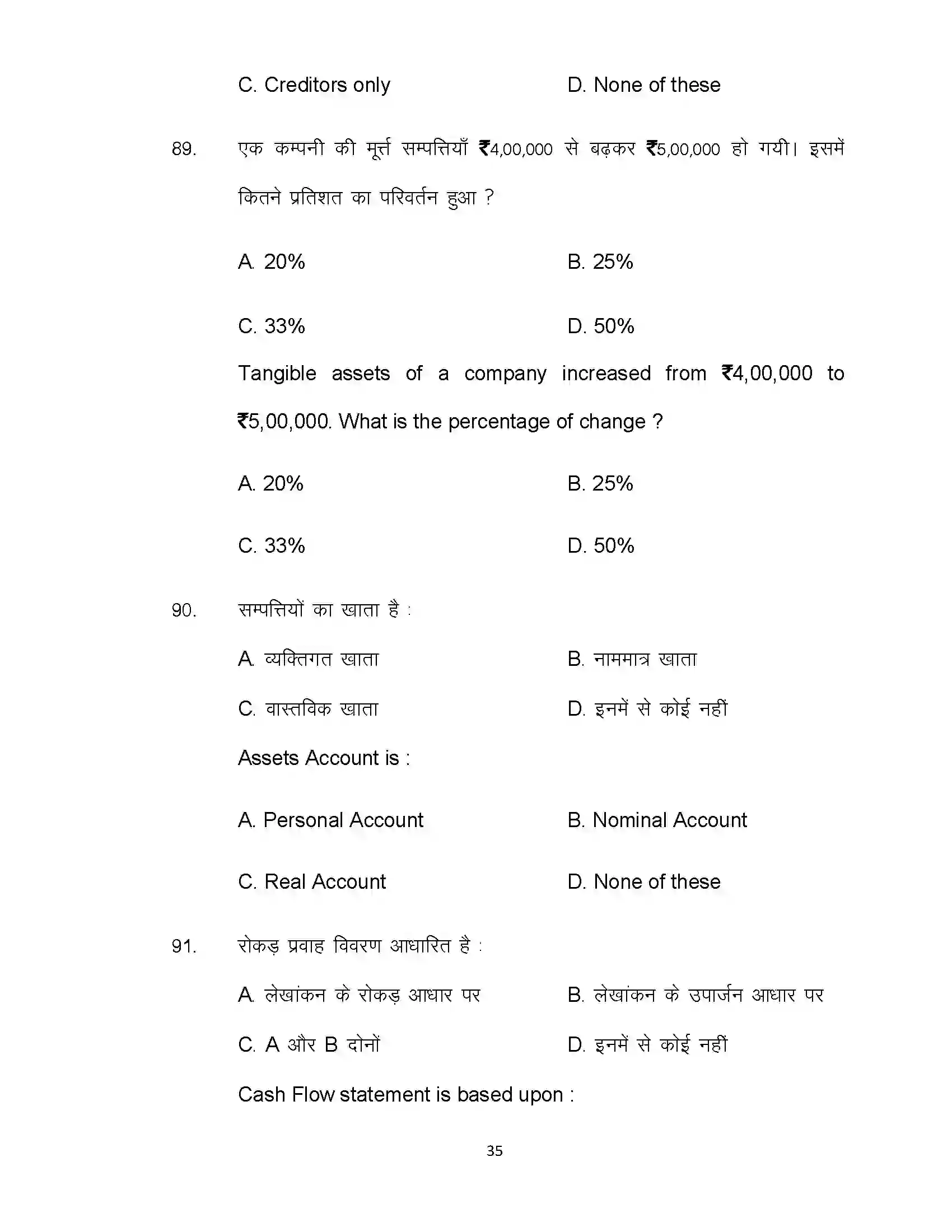 Bihar Board Class 12th 2021 Accountancy Sample Paper 35