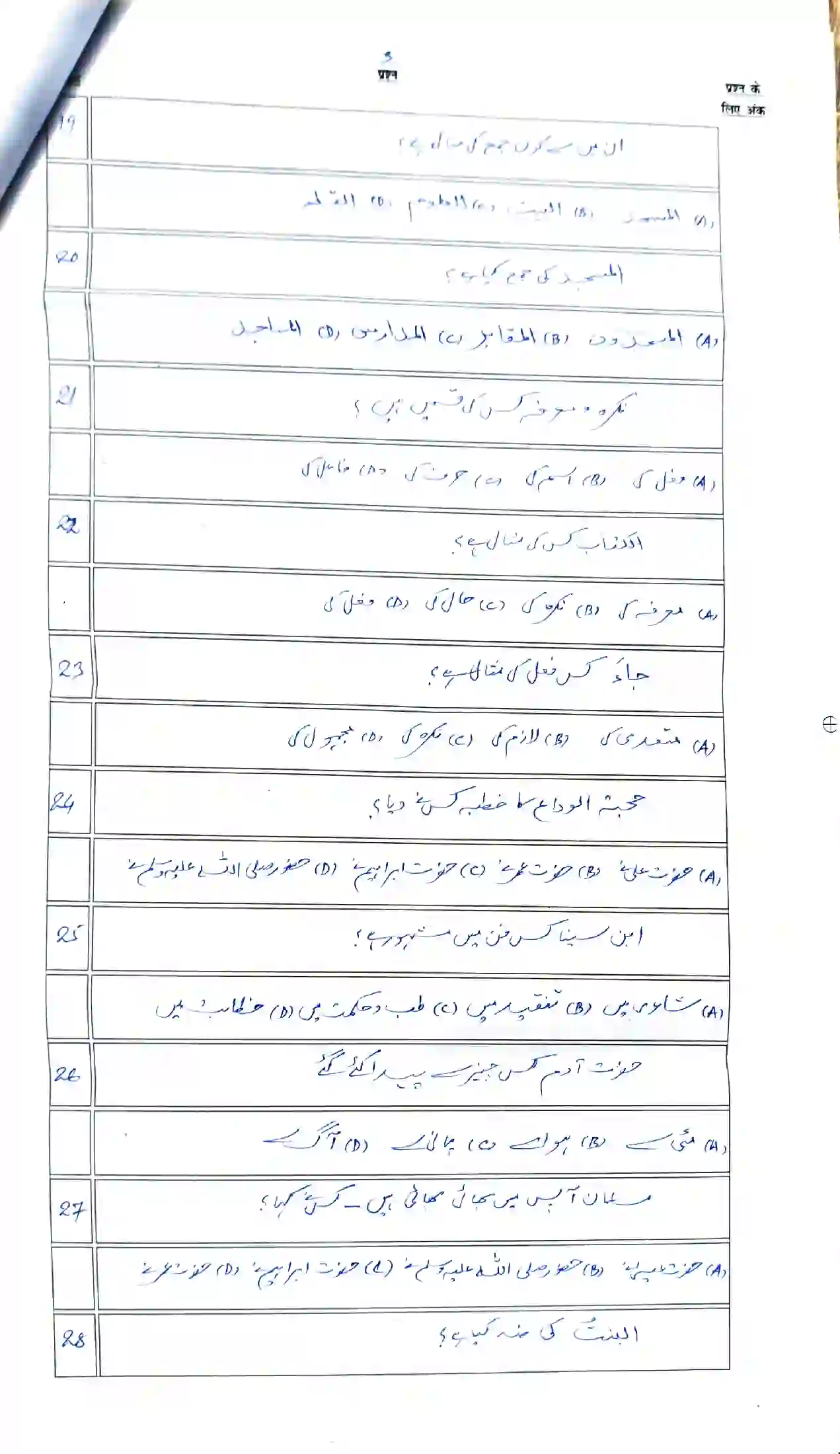 Bihar Board Class 12th 2026 Arabic Sample Paper 5