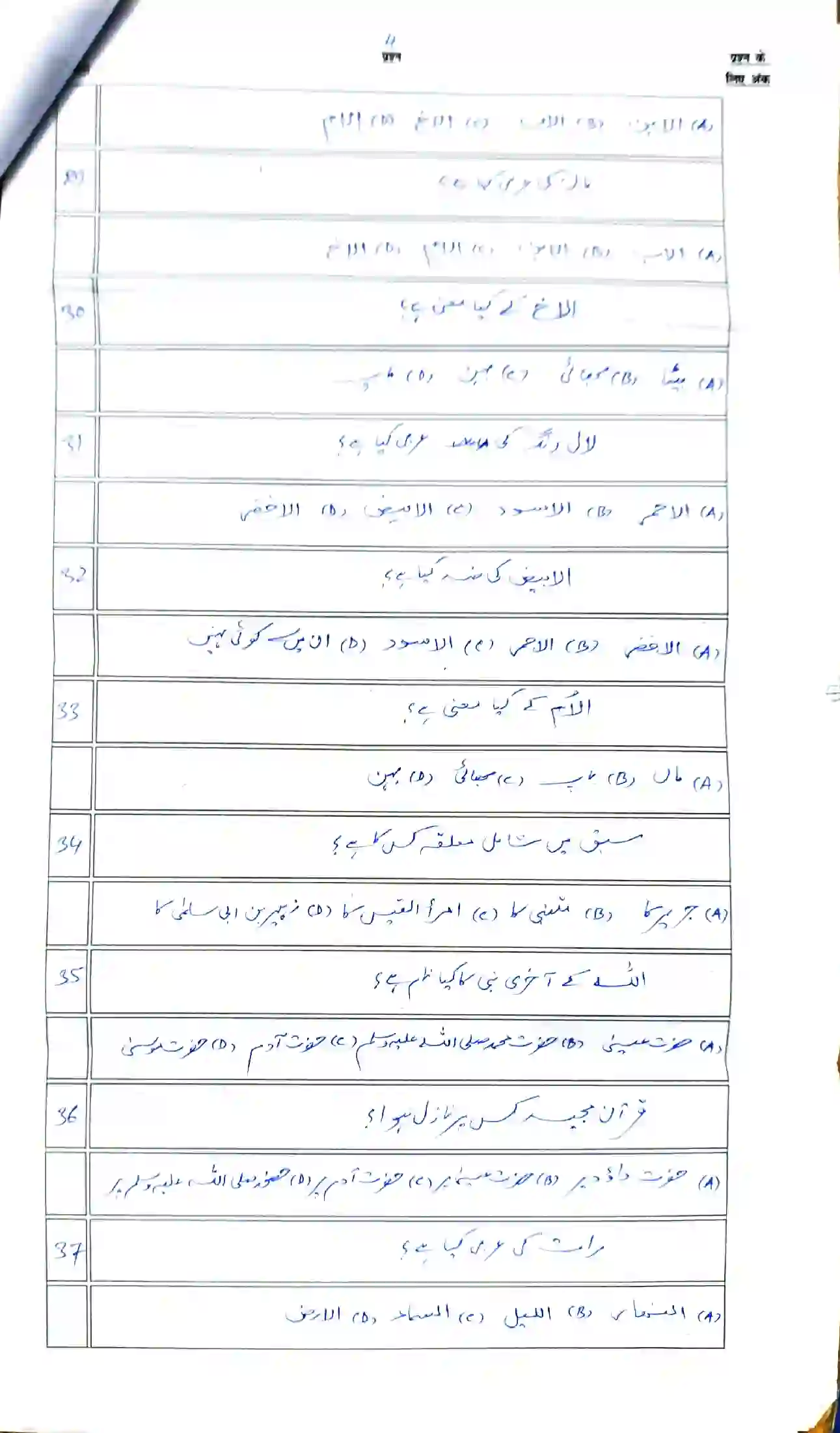 Bihar Board Class 12th 2026 Arabic Sample Paper 6
