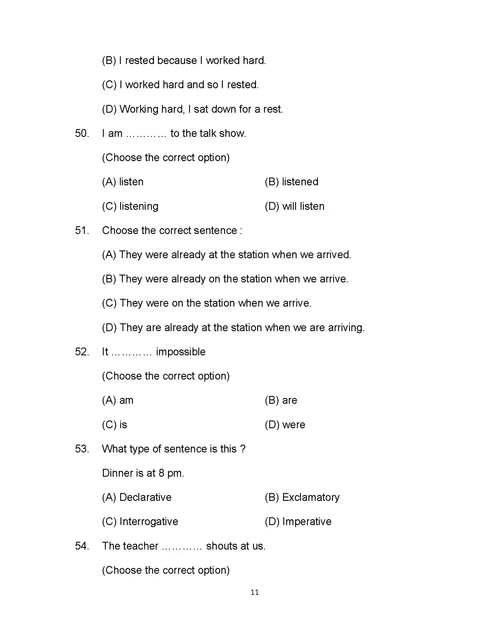 Bihar Board Class 12th 2023 English Sample Paper 11