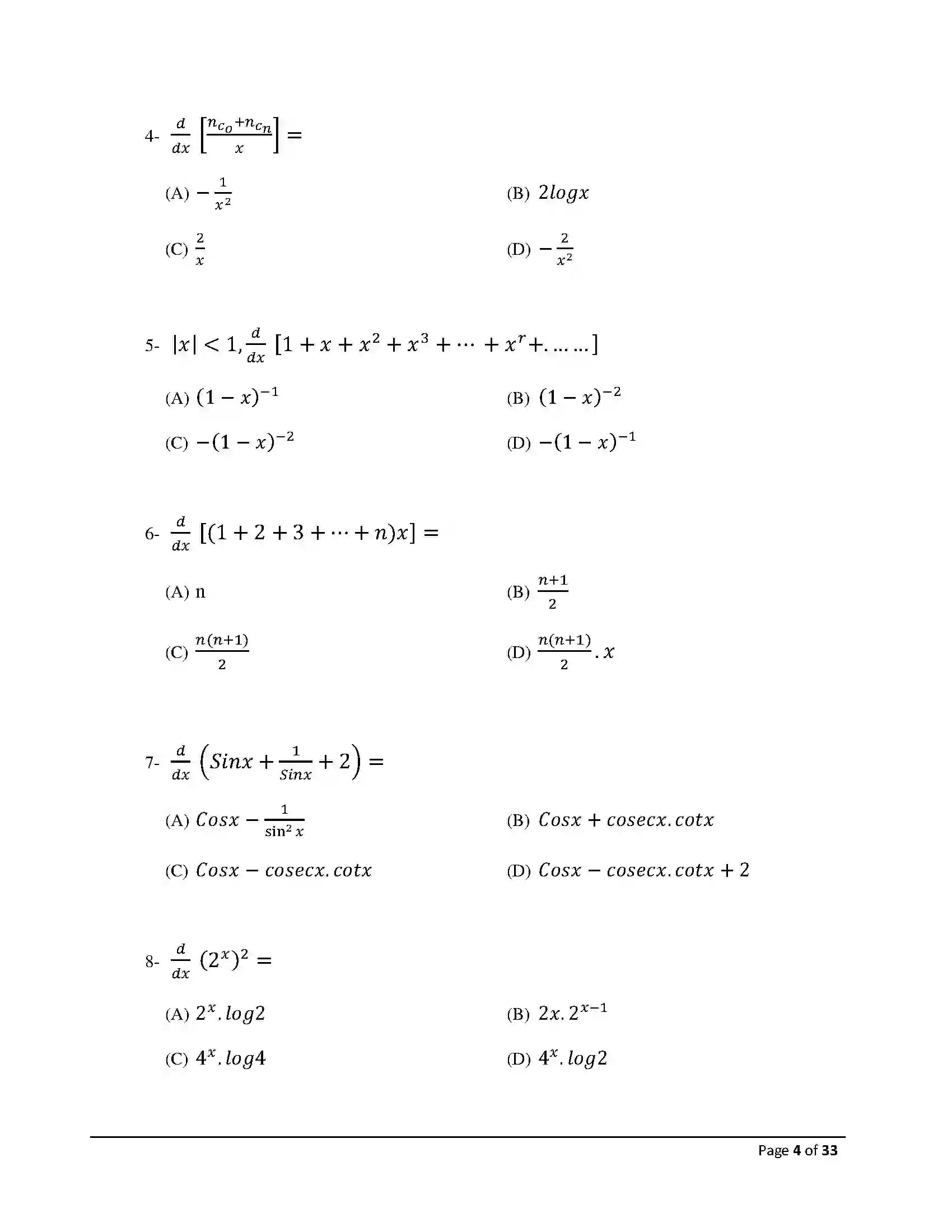 Bihar Board Class 12th 2026 Mathematics Sample Paper 4