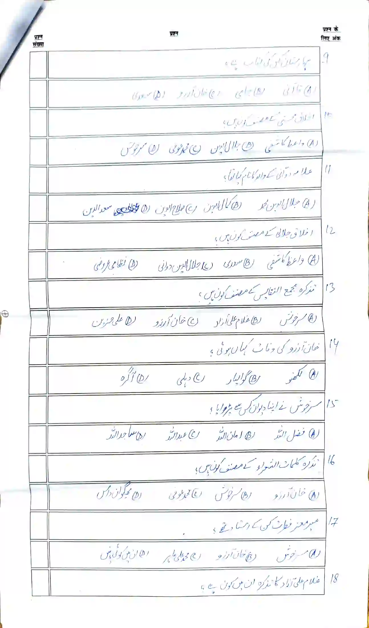 Bihar Board Class 12th 2026 Persian Sample Paper 4