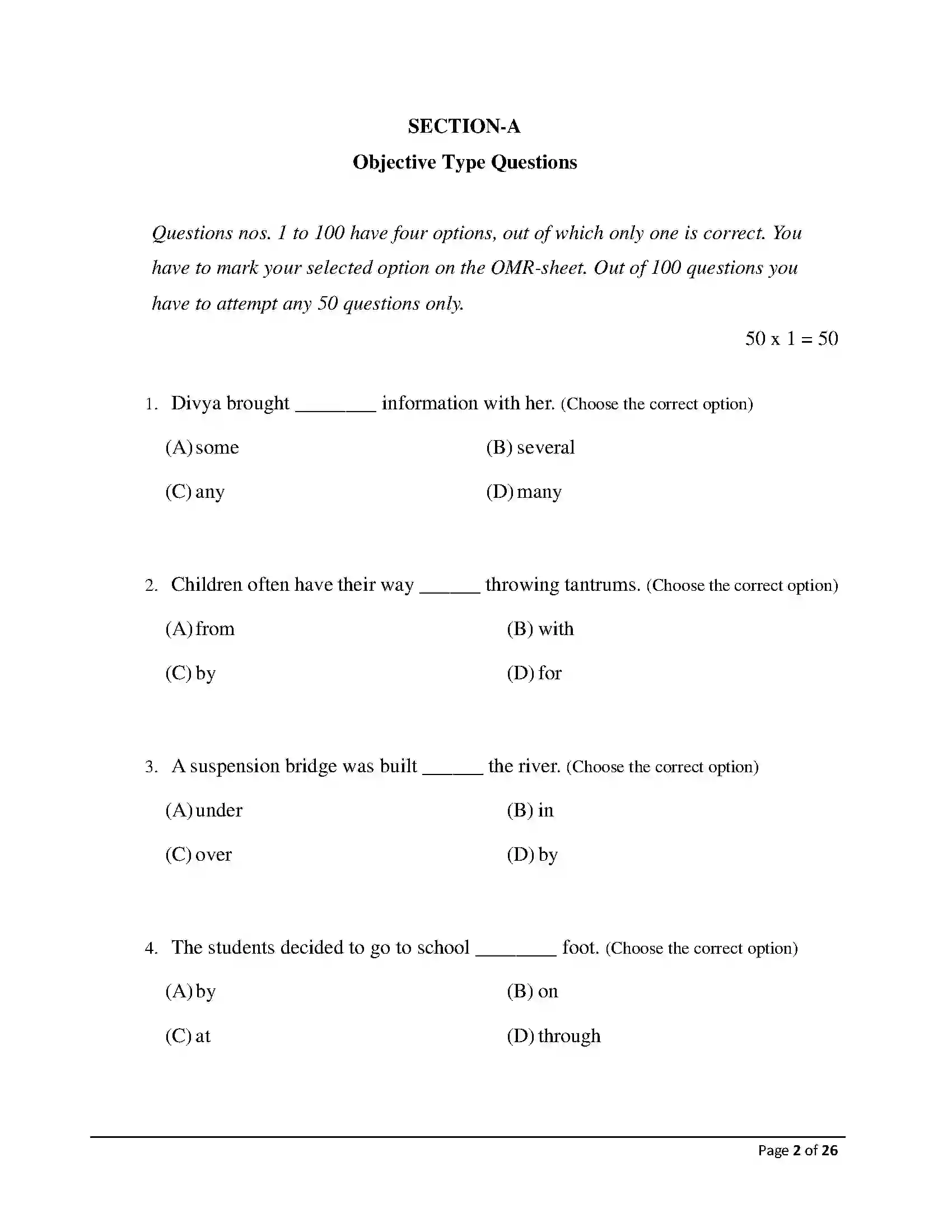 Bihar Board Class 12th 2026 English Sample Paper 2